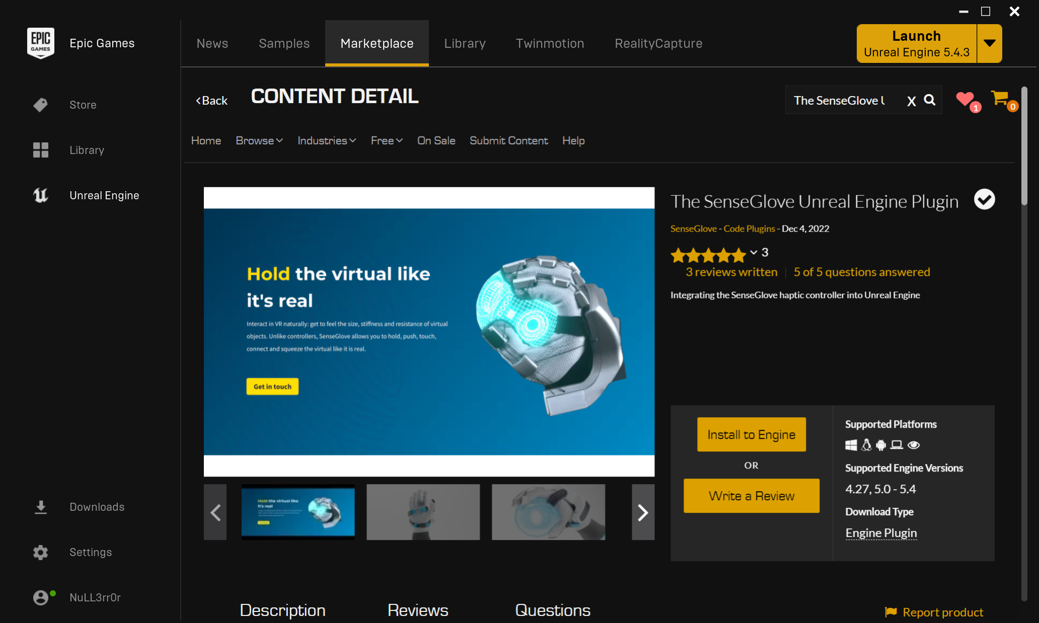Plugin installation through the Epic Games Launcher - step 4 Plugin installation through the Epic Games Launcher - step 4