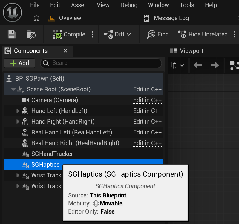SGHapticsComponent - Added component