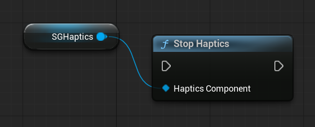 SGHapticsComponent - Blueprint function: Stop Haptics
