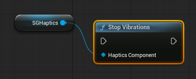 SGHapticsComponent - Blueprint function: Stop Vibrations